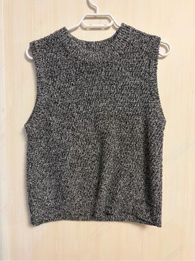 Classic Marled Sleeveless Knit Tank - Gray